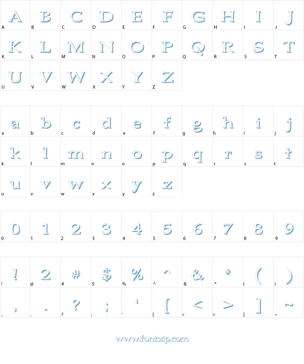 Jhunwest Font Character